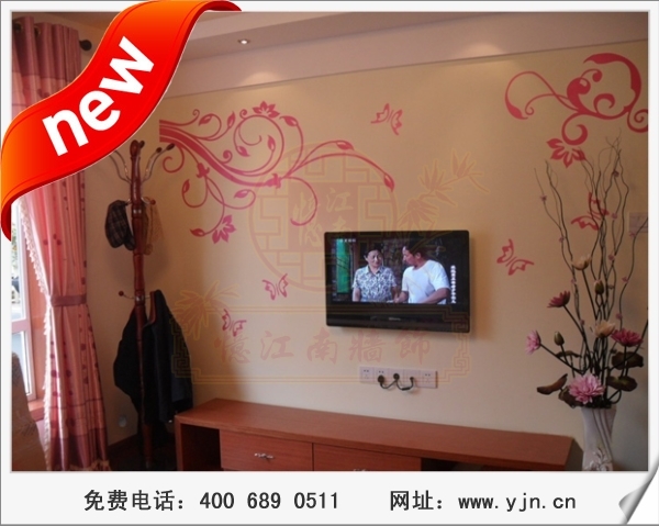室內(nèi)裝潢幻彩壁膜憶江南幻圖漆，墻面新材料彩晶膜價(jià)格